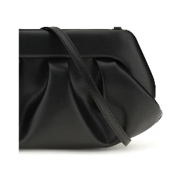 Black Recycled Leather Shoulder Bag