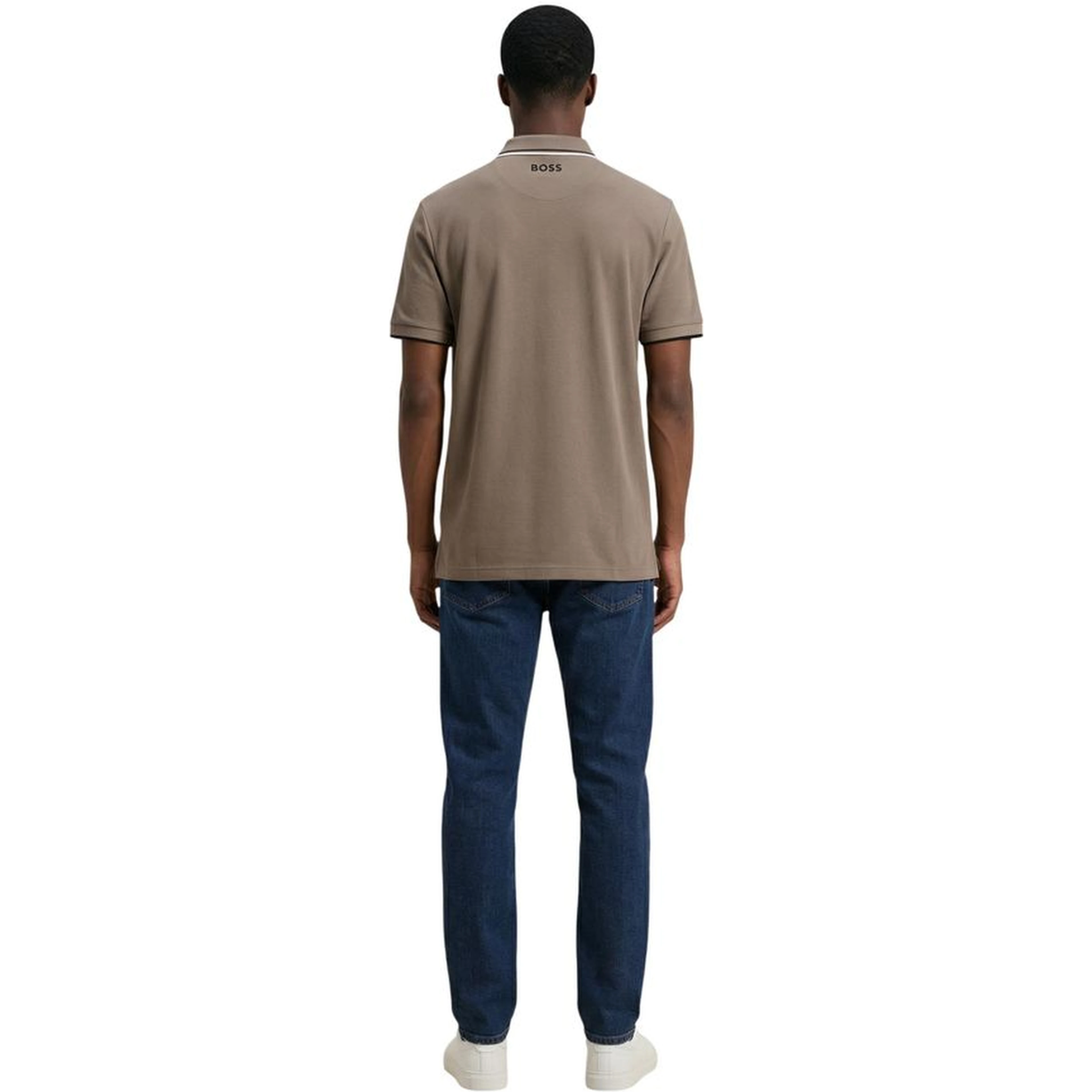 Beige Cotton Polo Shirt