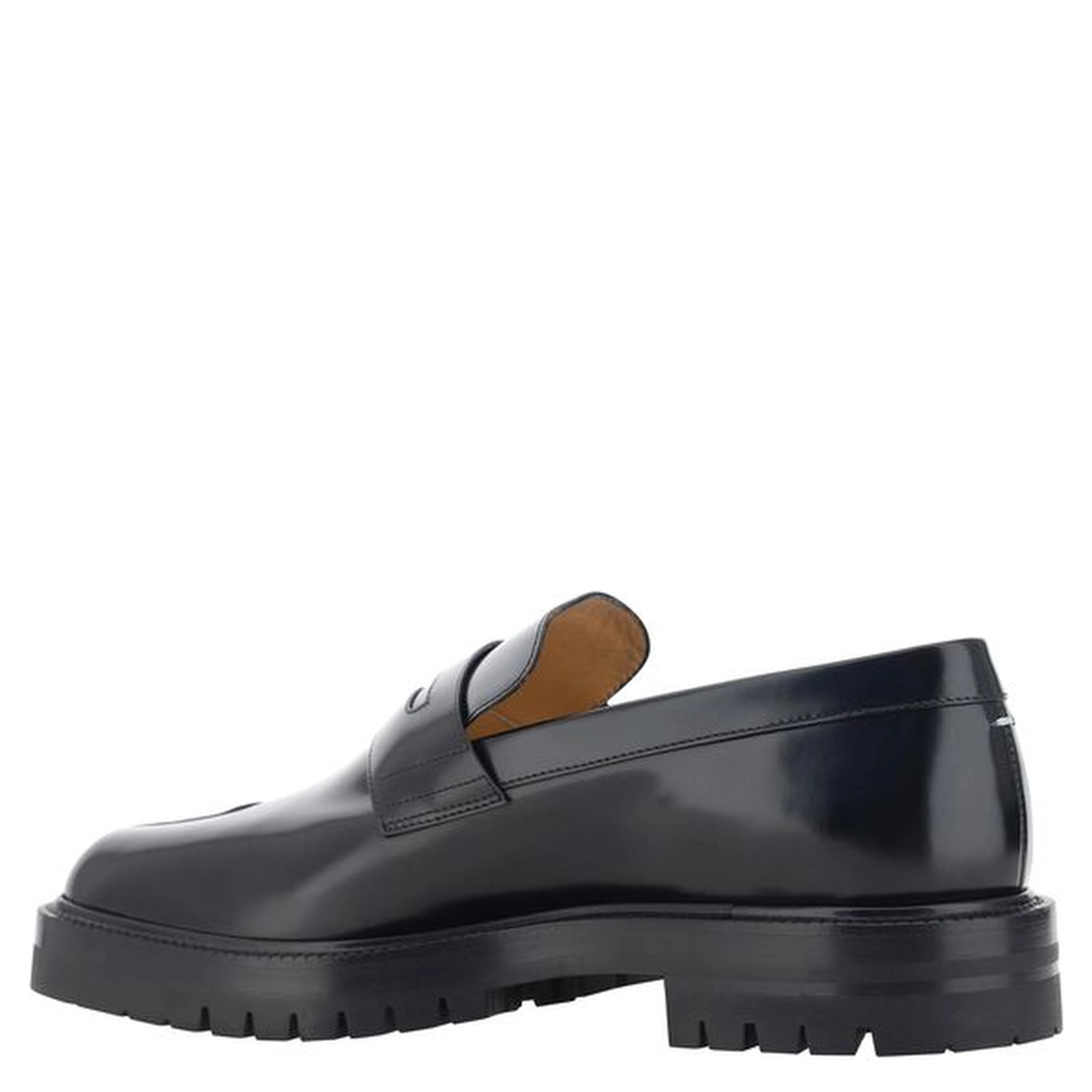 Black Calf Leather Bos Taurus Slip-On Loafers