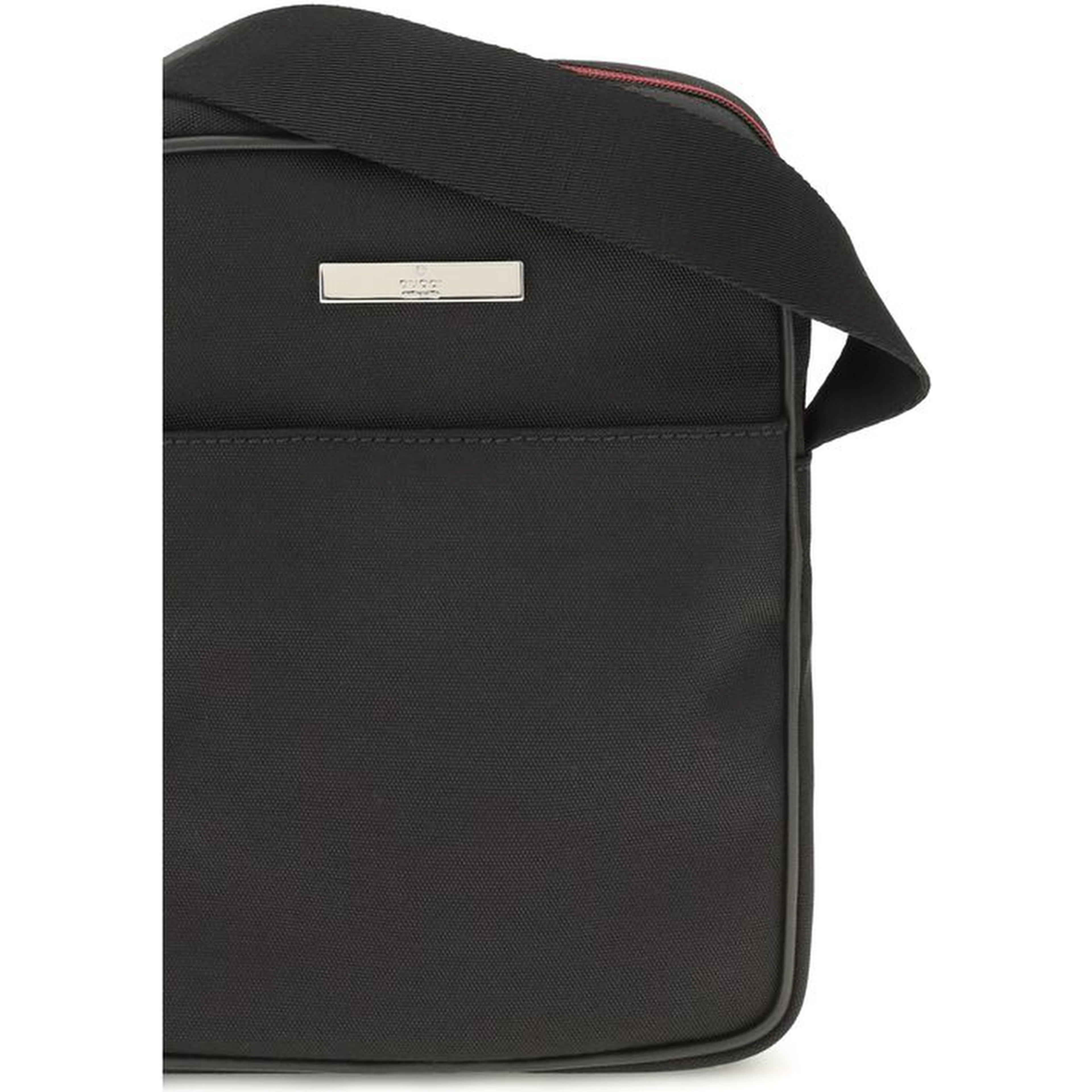 Black Fabric Shoulder Bag