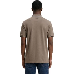 Beige Cotton Polo Shirt