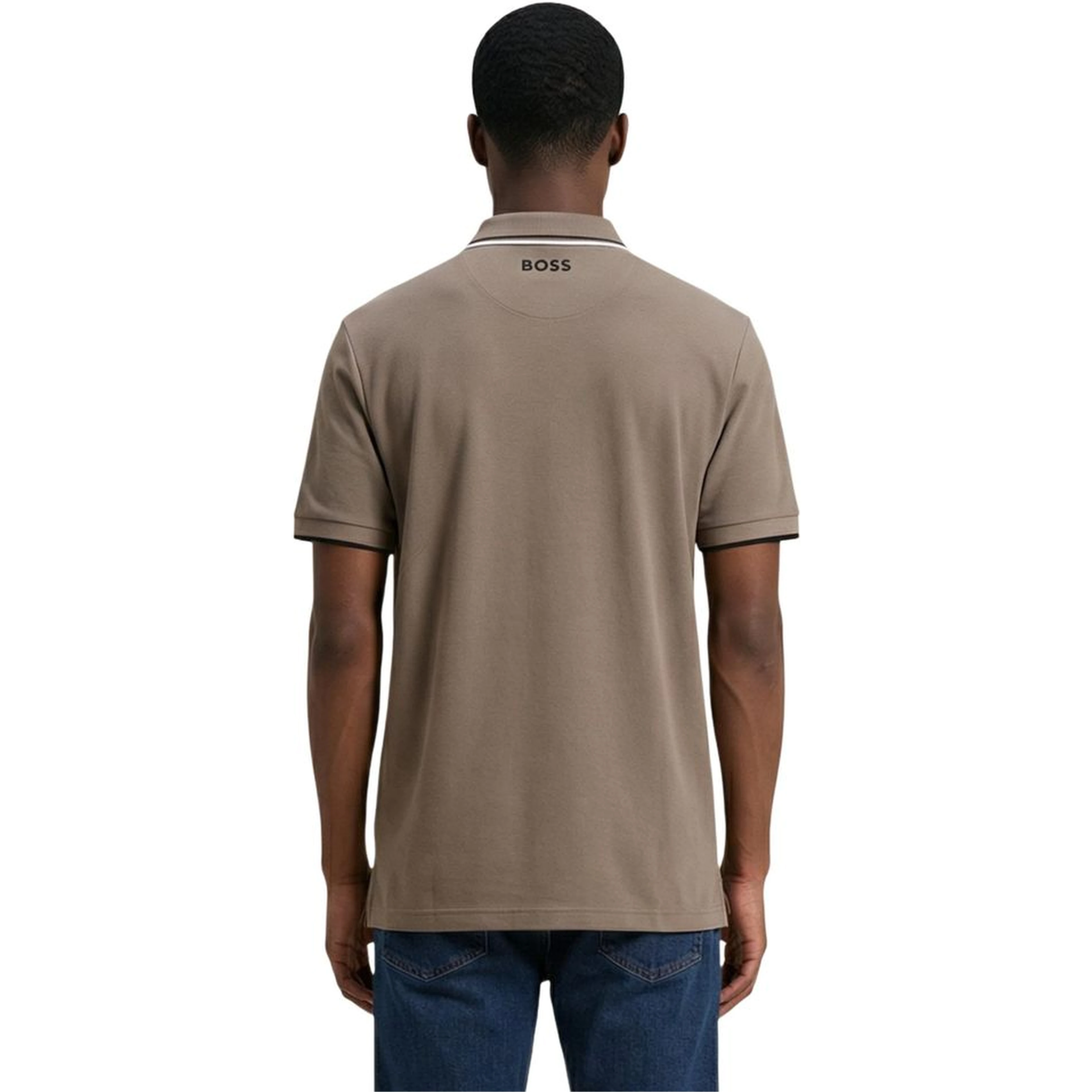 Beige Cotton Polo Shirt