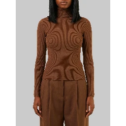 Turtleneck in wool yarn