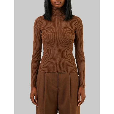 Turtleneck in wool yarn