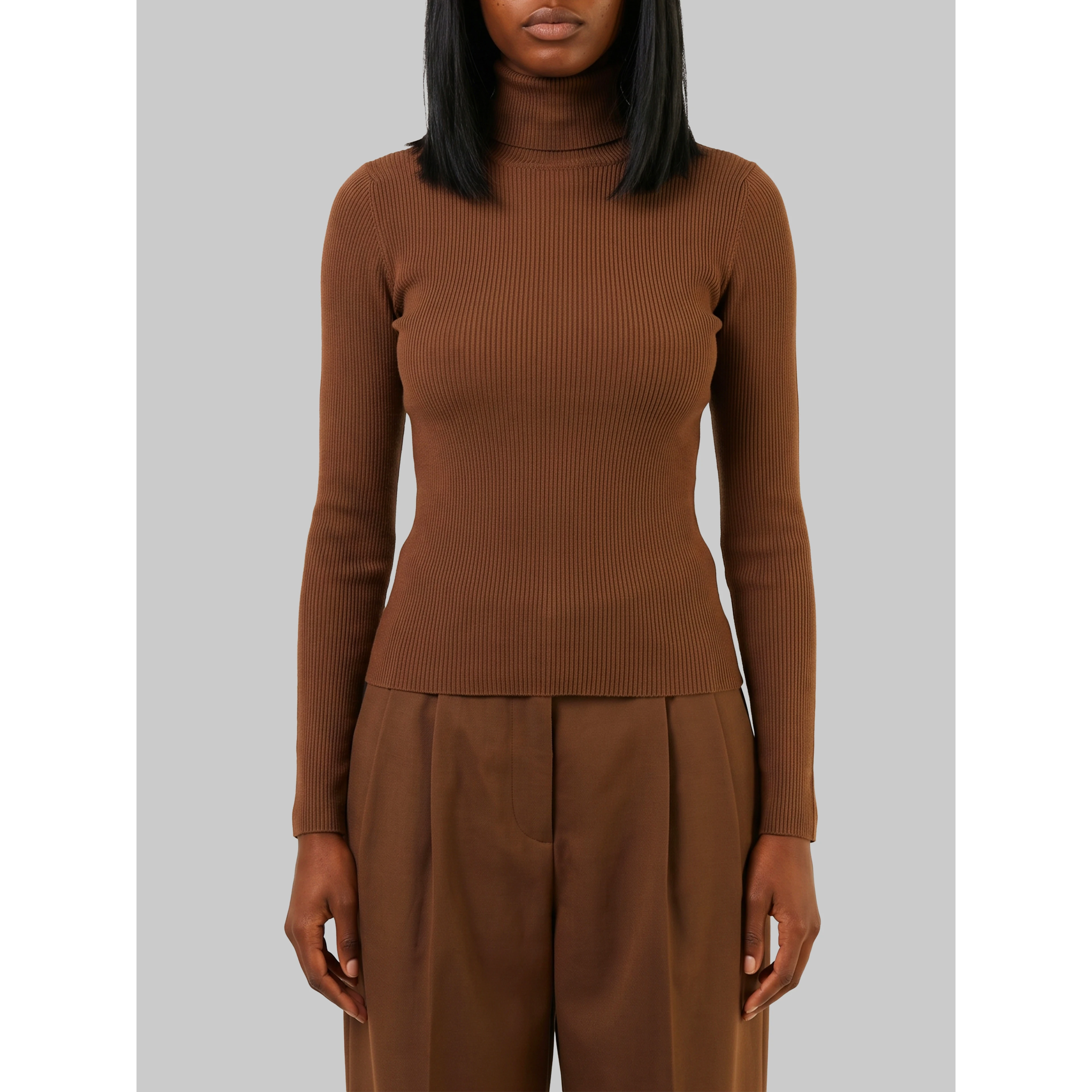 Turtleneck in wool yarn