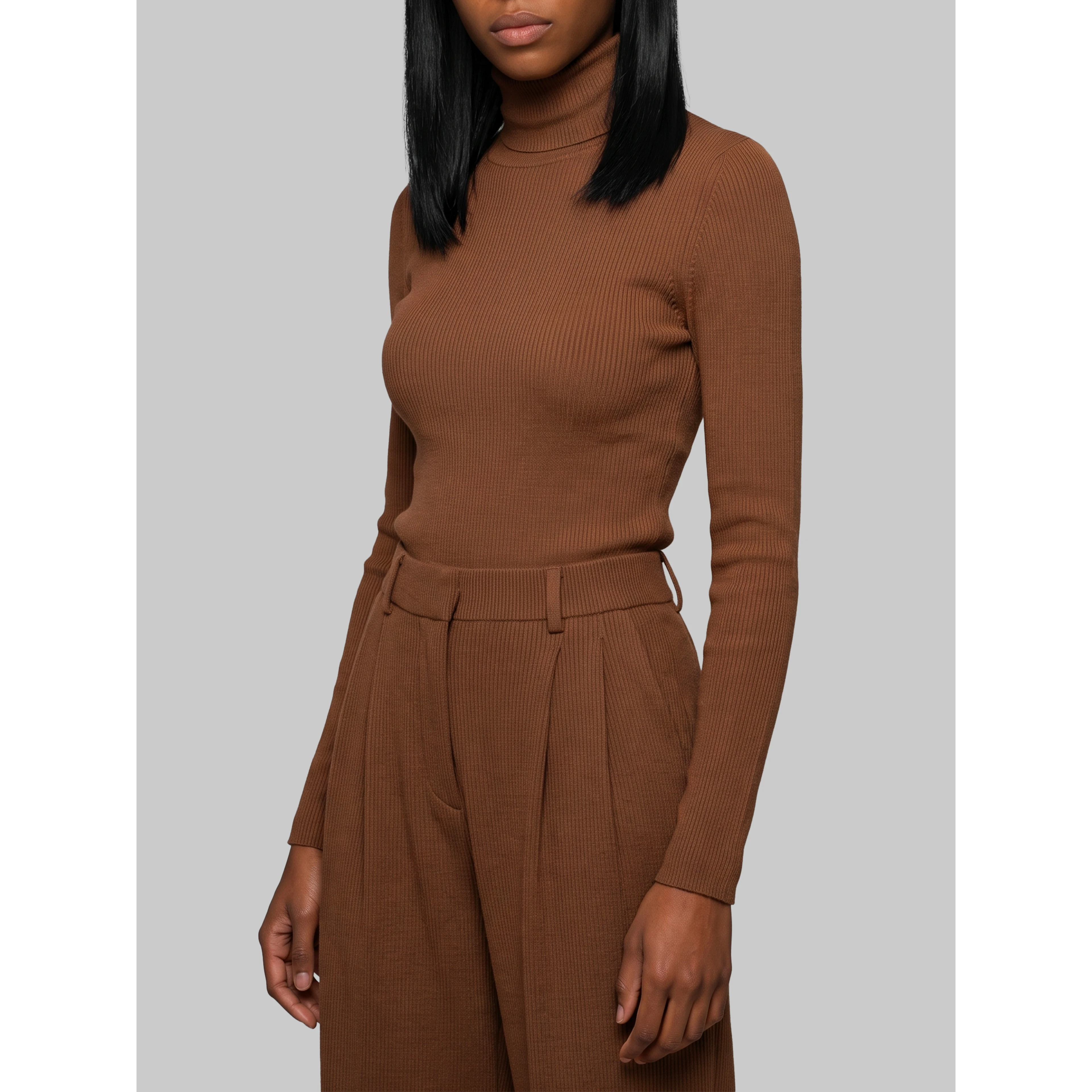 Turtleneck in wool yarn