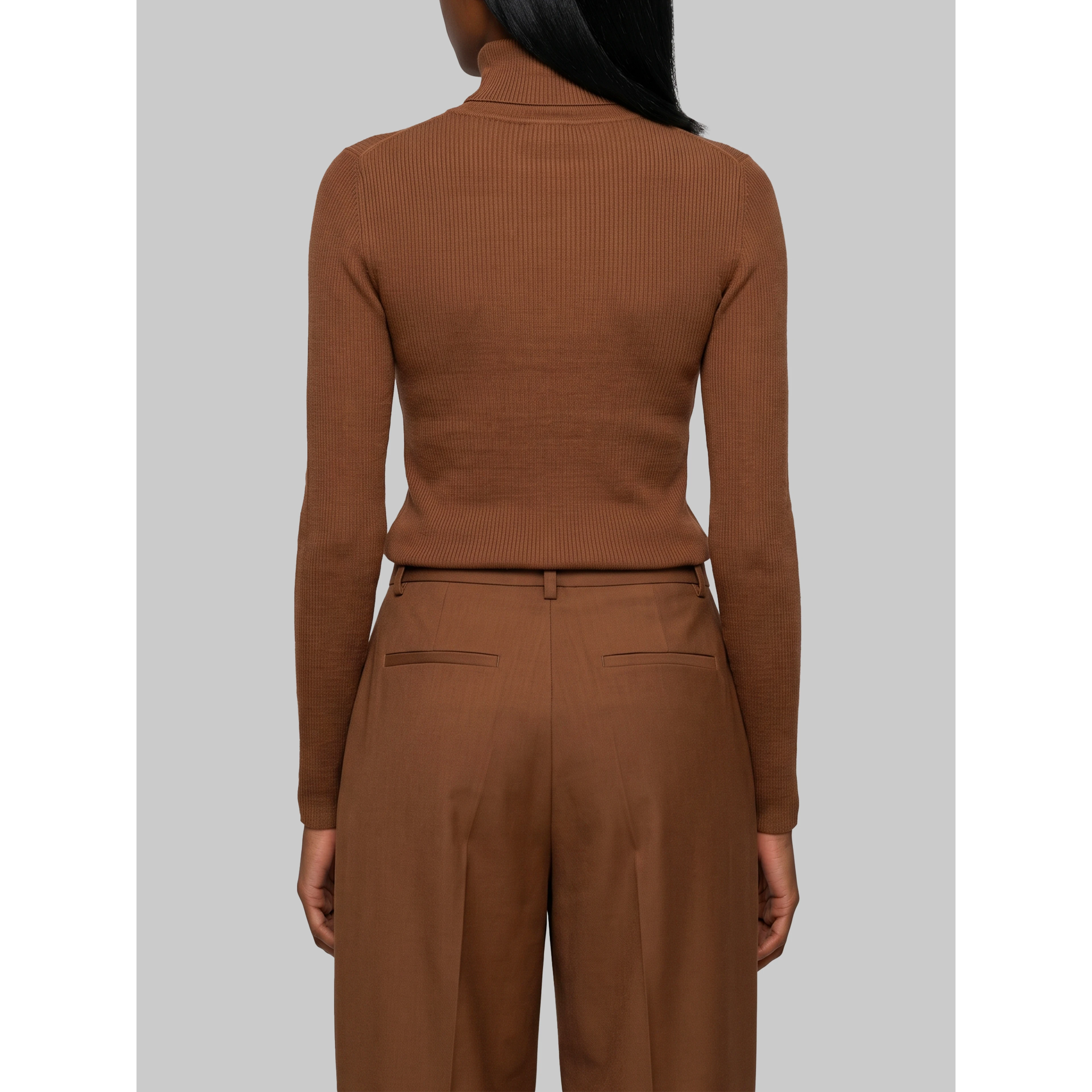 Turtleneck in wool yarn