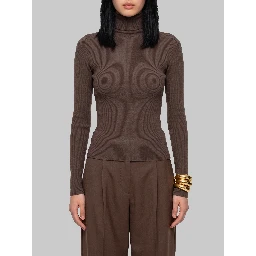 Turtleneck in wool yarn