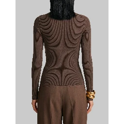 Turtleneck in wool yarn
