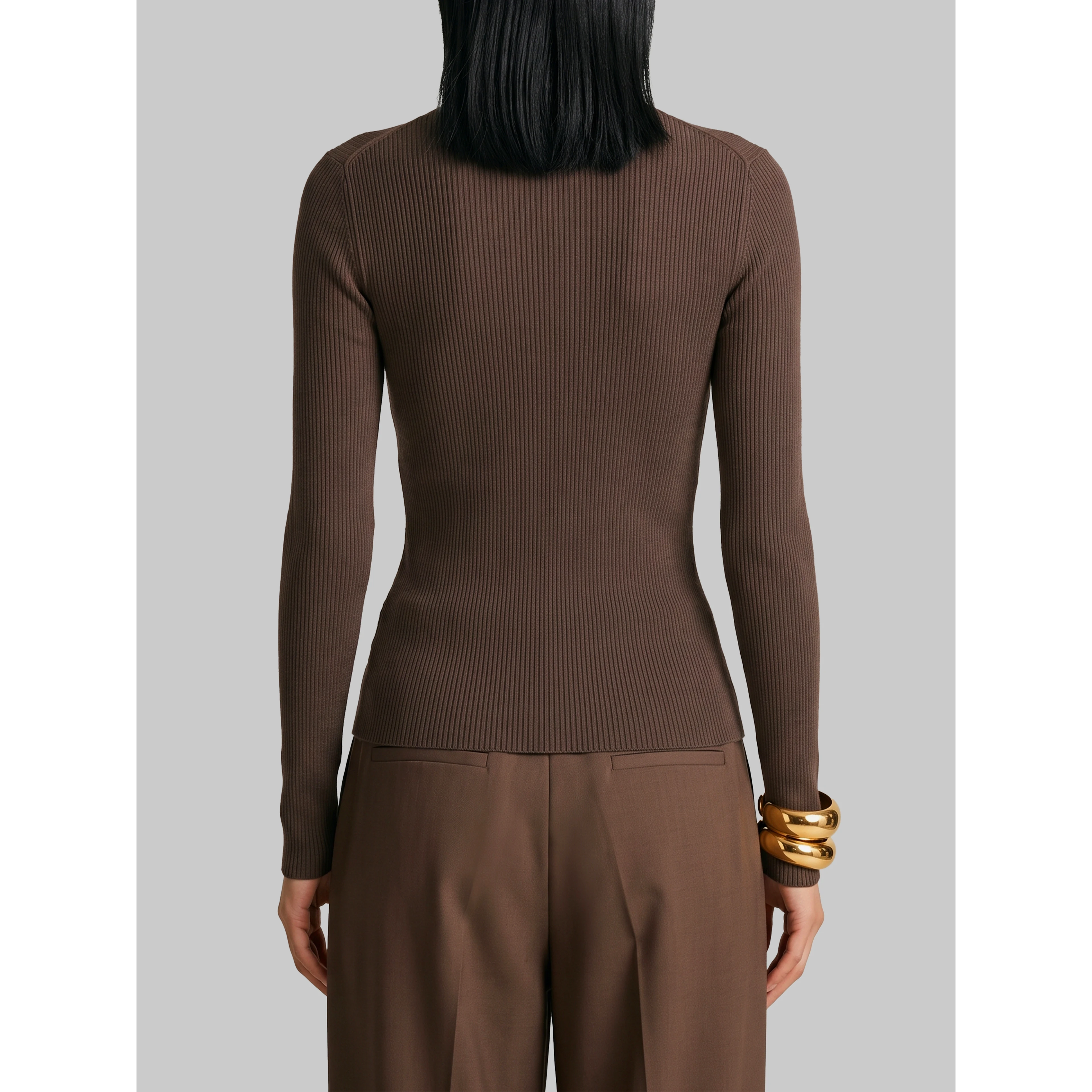 Turtleneck in wool yarn
