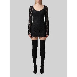 Mini dress in cordonnet lace