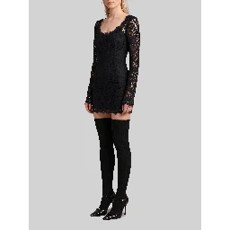 Mini dress in cordonnet lace