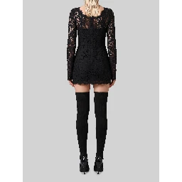 Mini dress in cordonnet lace