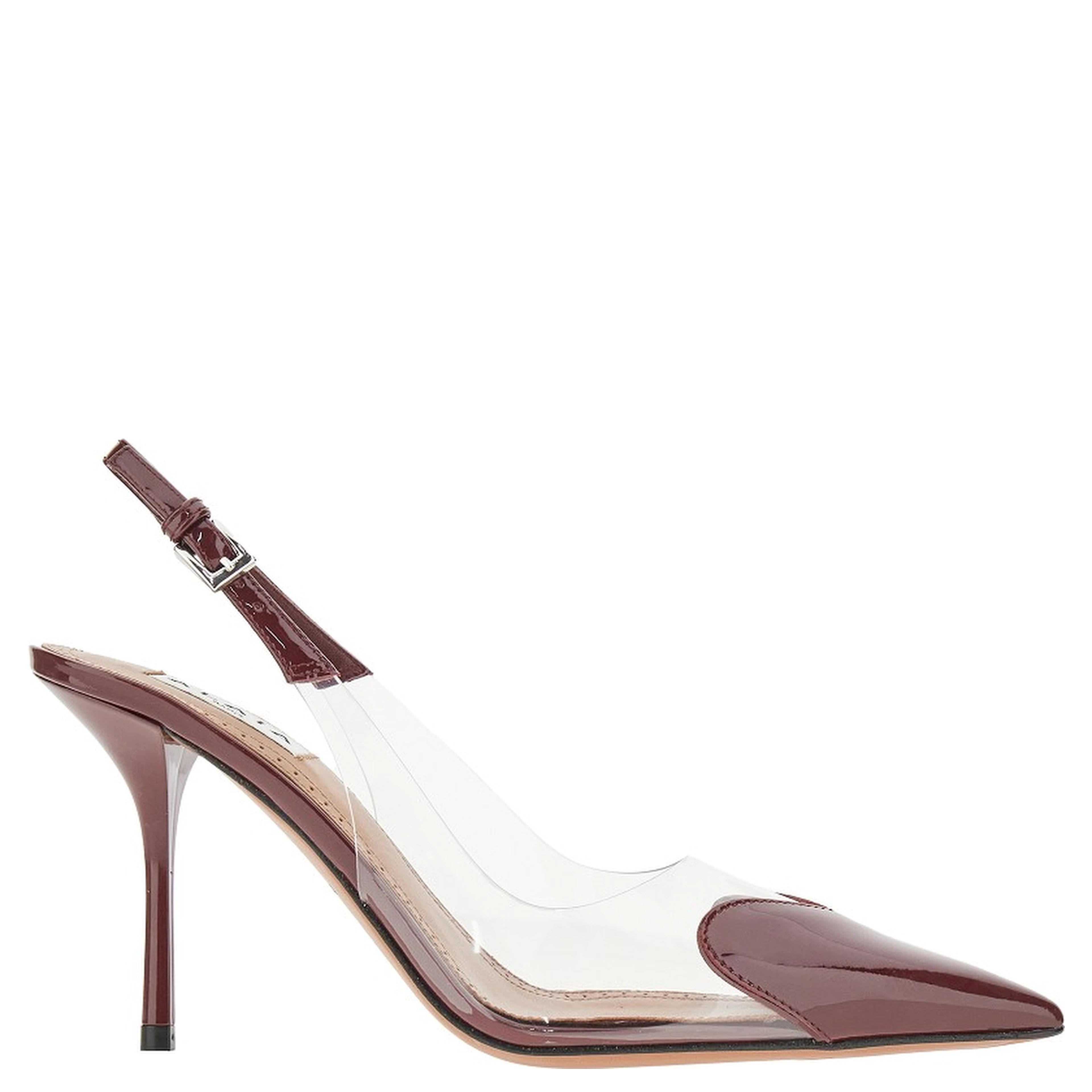 PVC and leather 'Le Coeur' slingback pumps