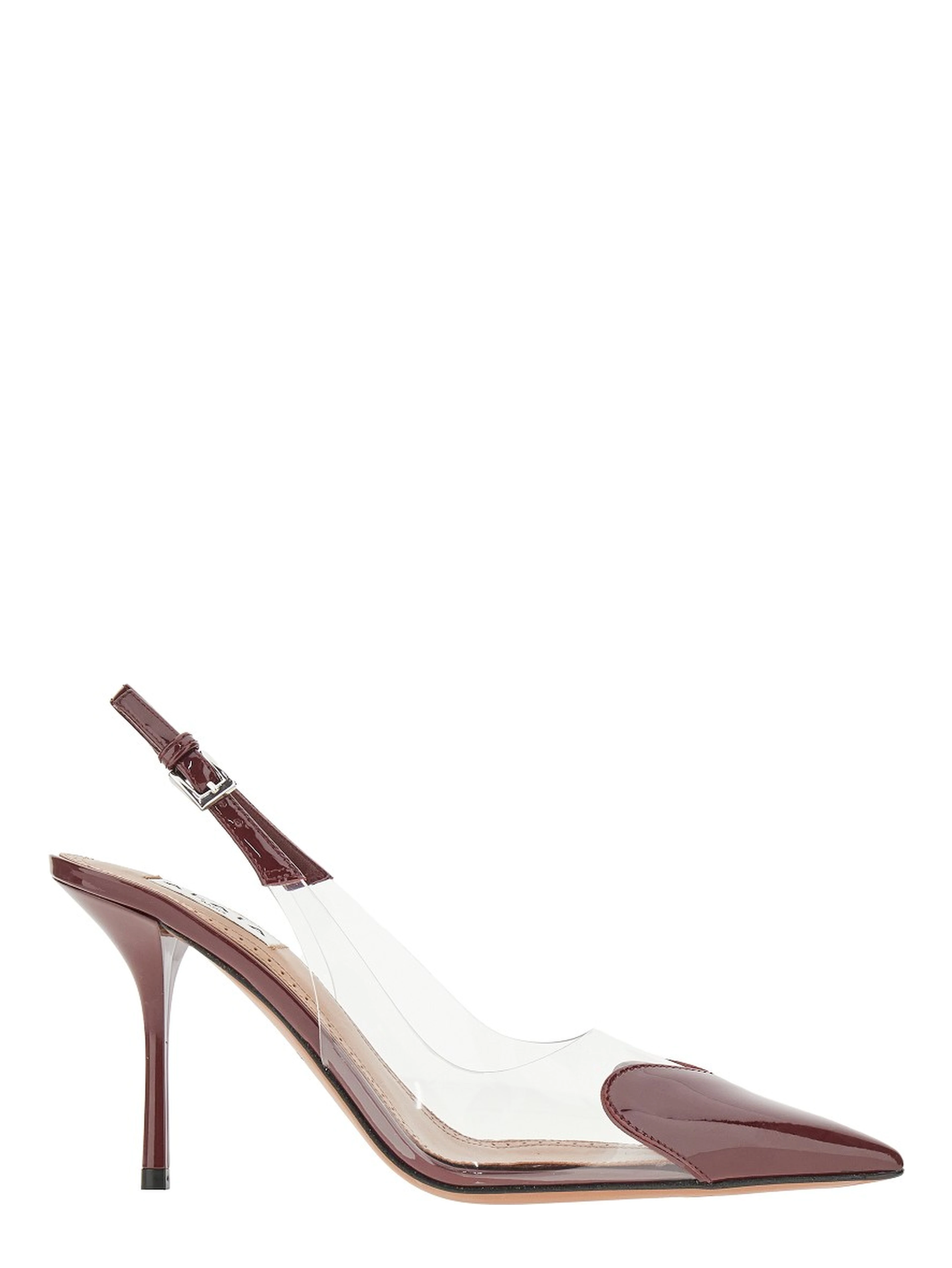 PVC and leather 'Le Coeur' slingback pumps