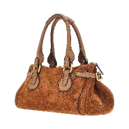 Suede leather 'Paddington' bag