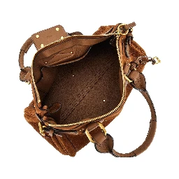 Suede leather 'Paddington' bag