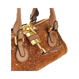 Suede leather 'Paddington' bag