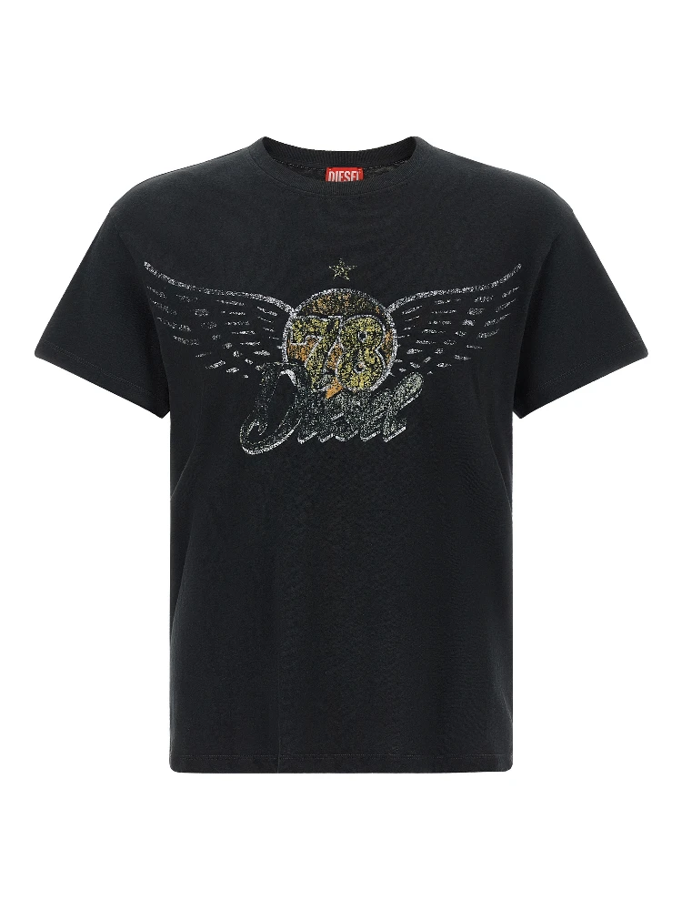Black Cotton T-Shirt