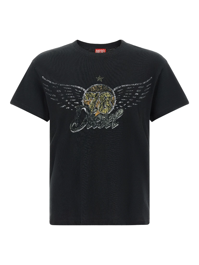 Black Cotton T-Shirt