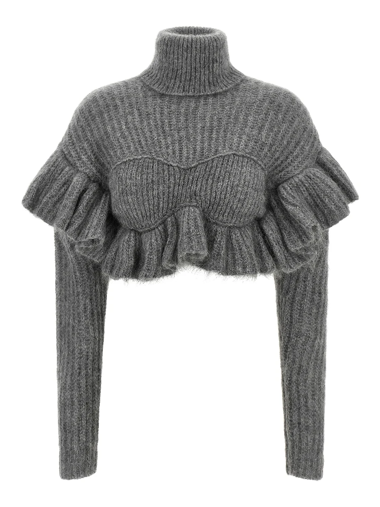 Gray Mohair Cardigan