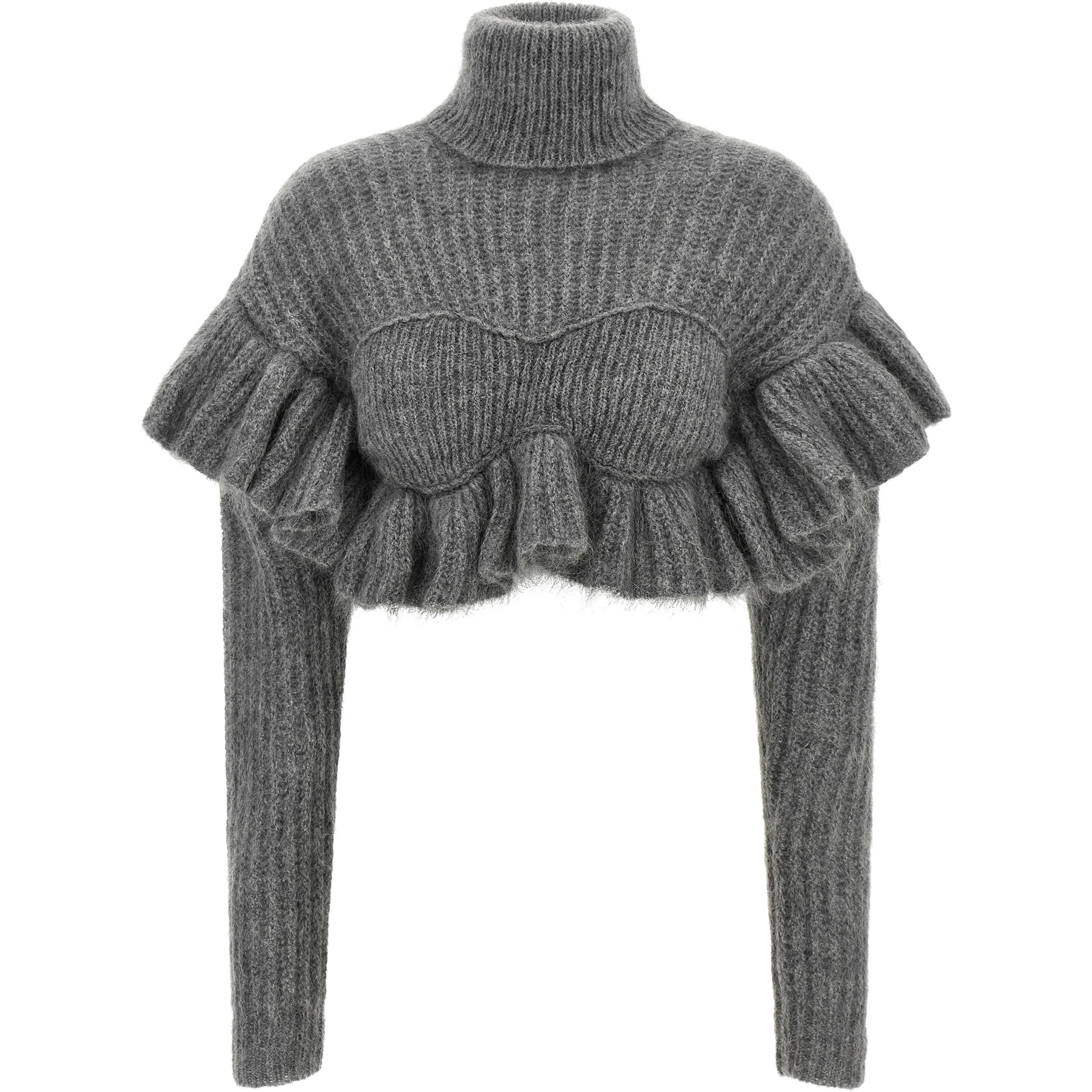Gray Mohair Cardigan