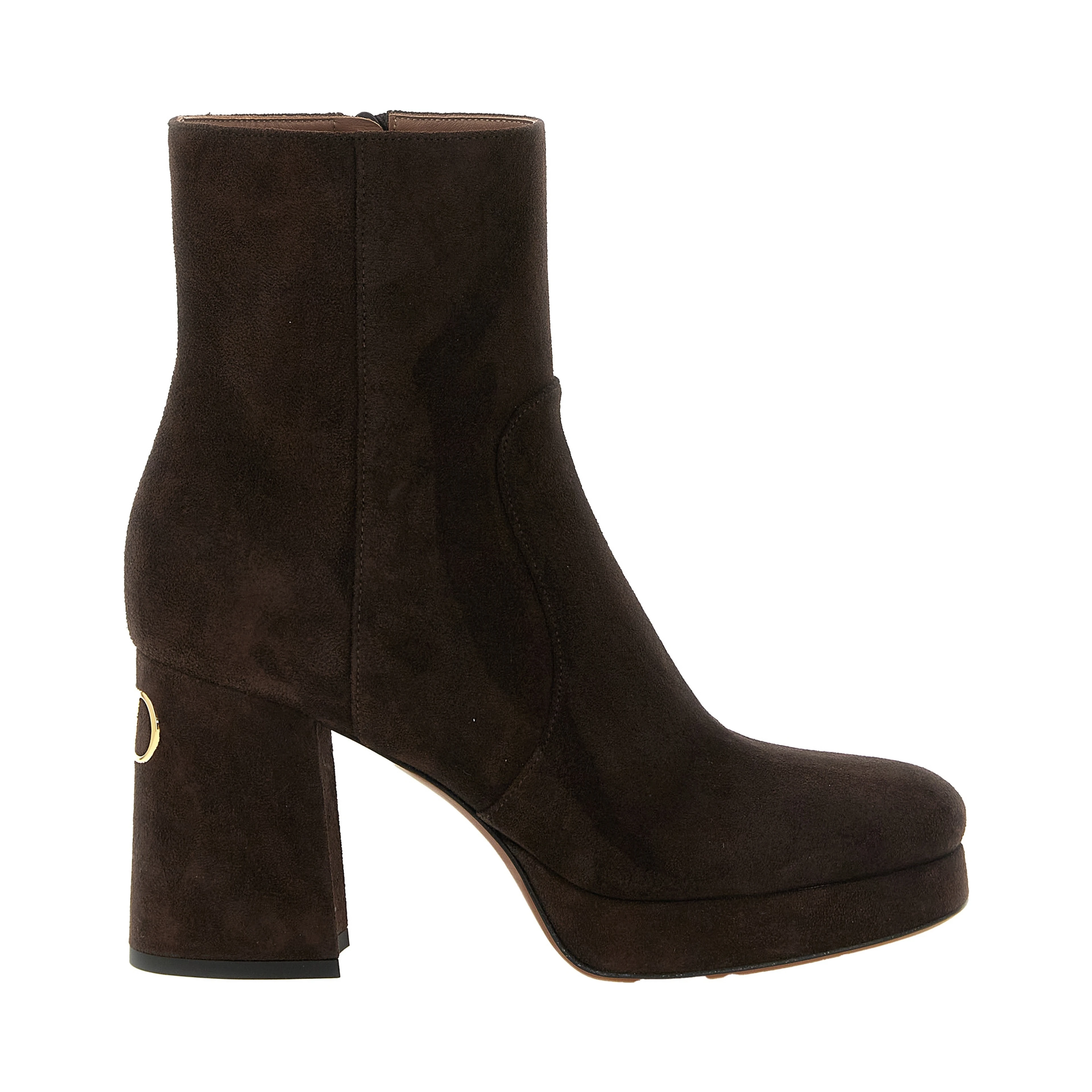 Brown Calfskin Ankle Boots