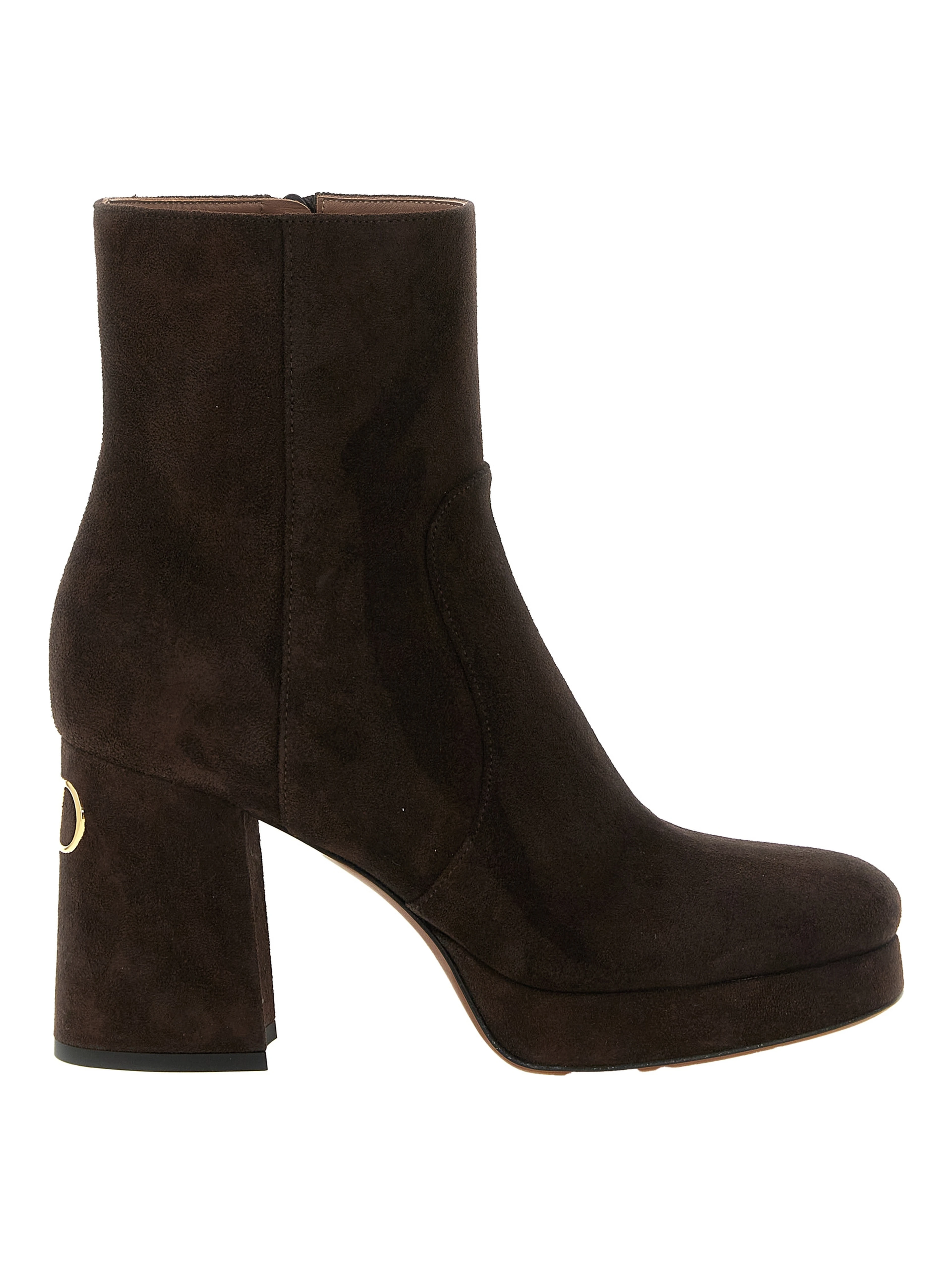 Brown Calfskin Ankle Boots