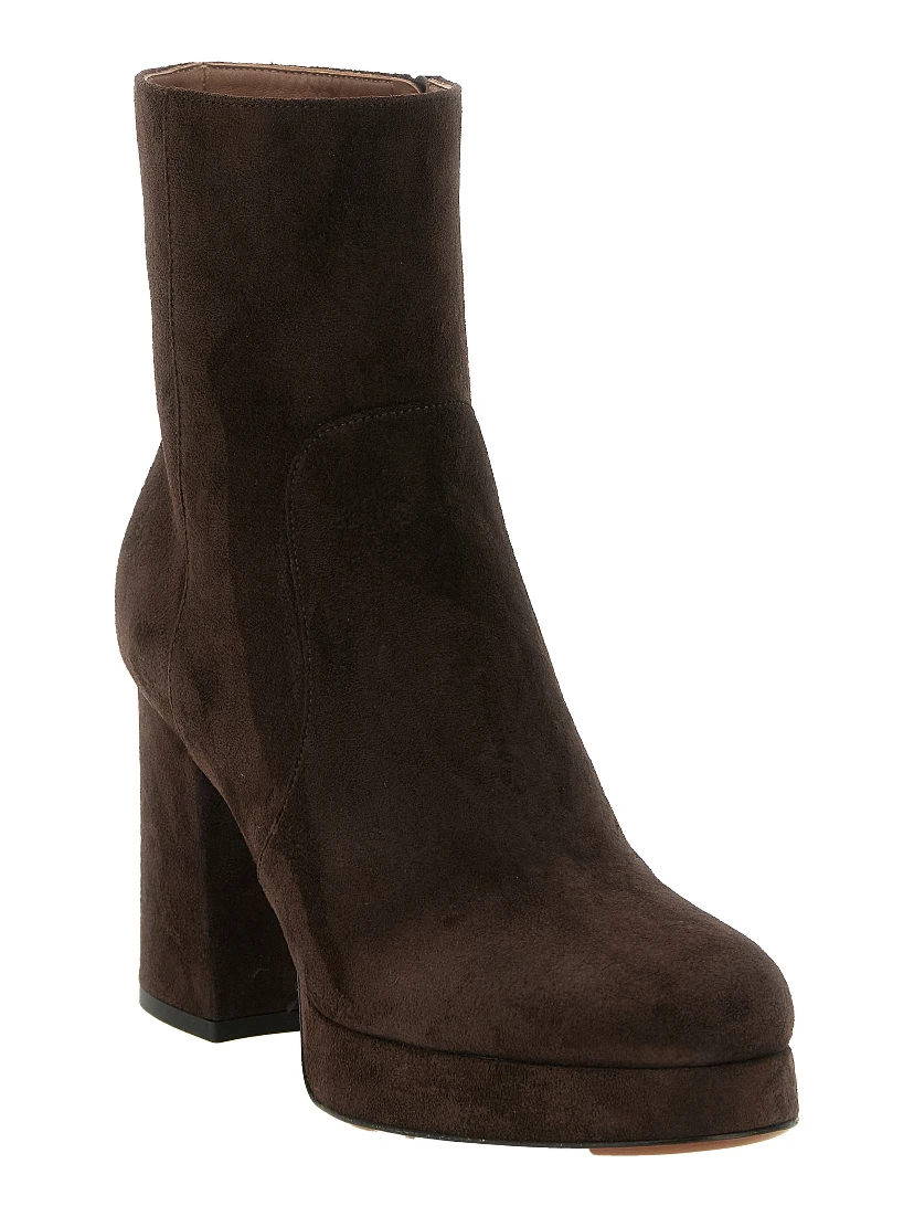 Brown Calfskin Ankle Boots