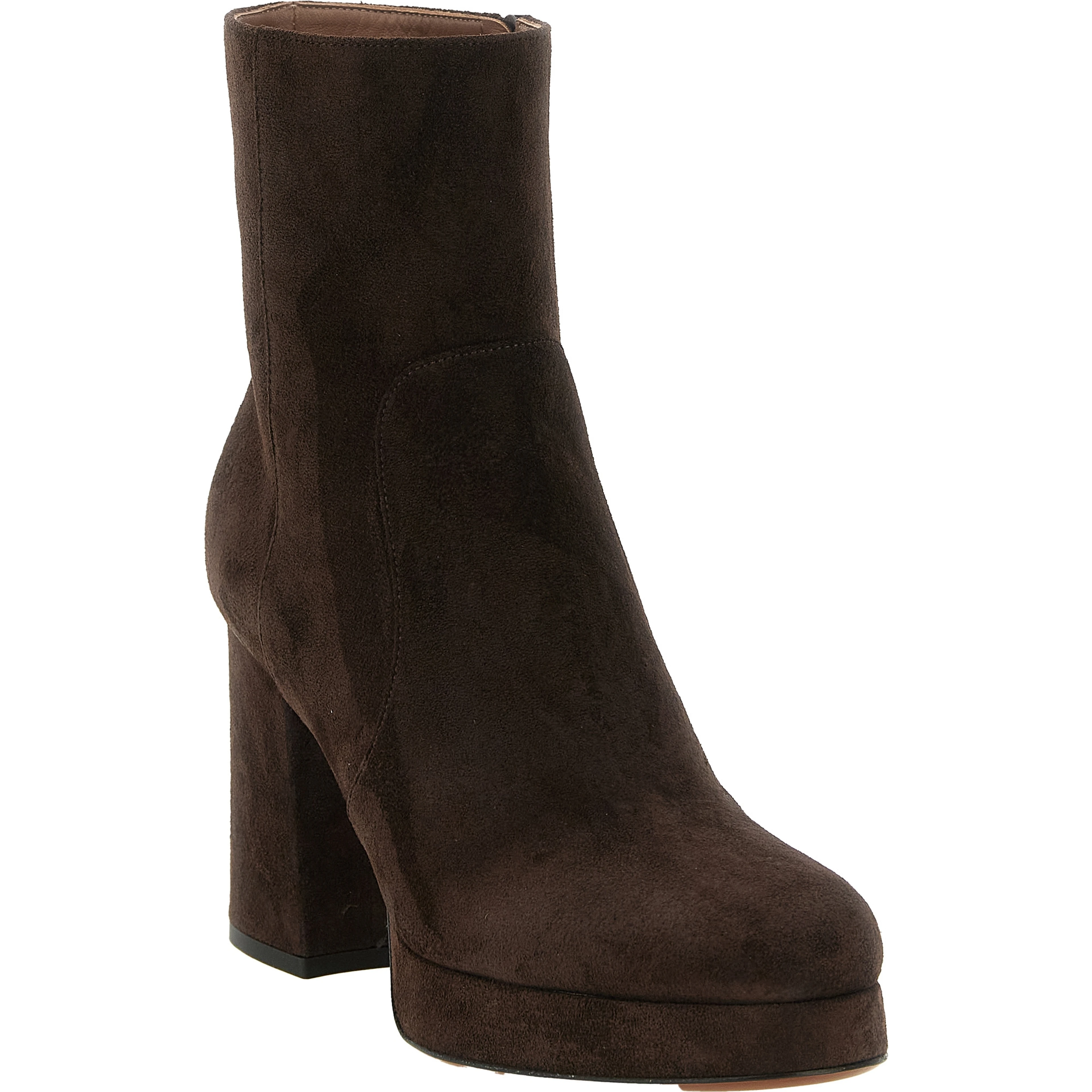 Brown Calfskin Ankle Boots