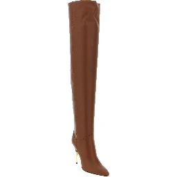 Brown Calfskin Over The Knee