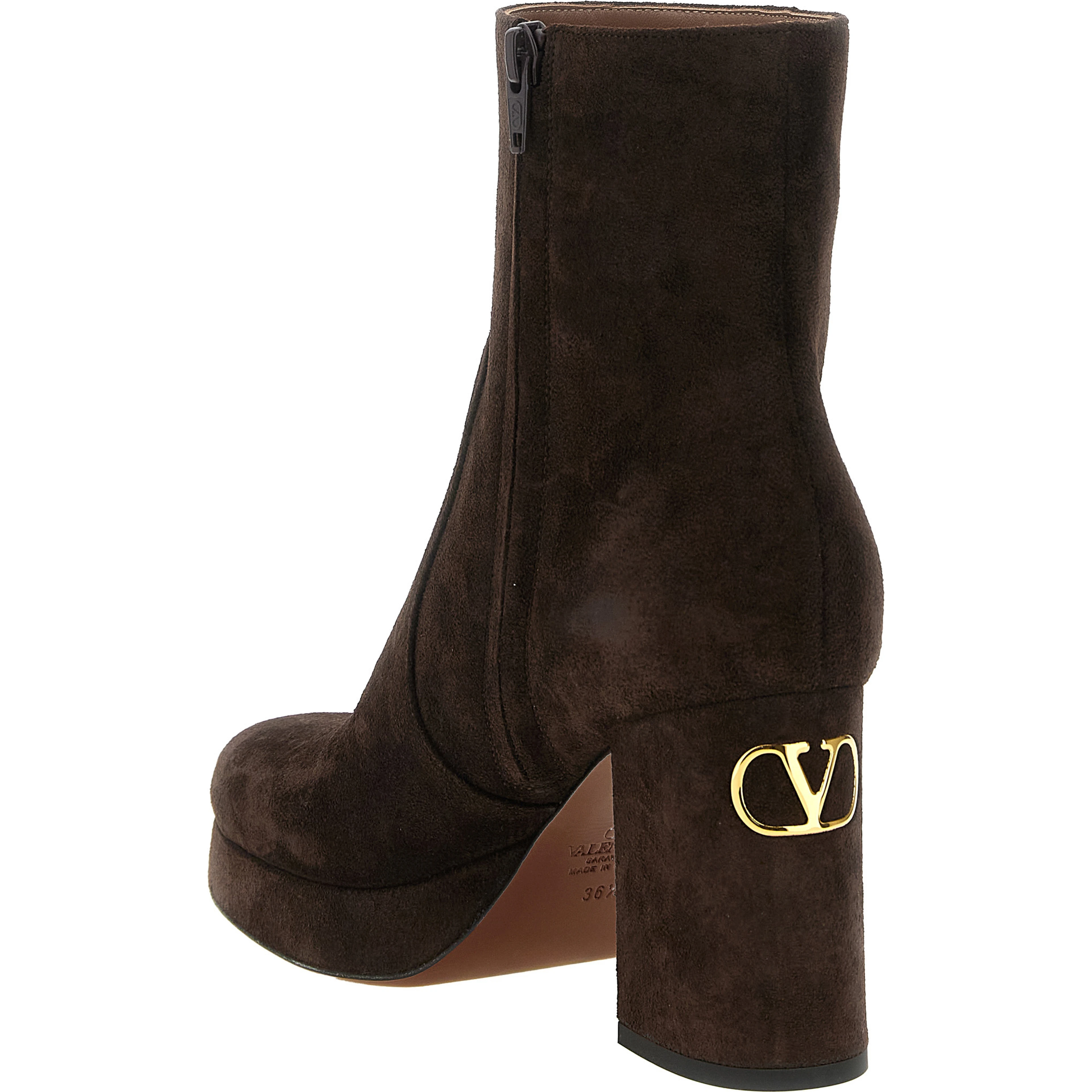 Brown Calfskin Ankle Boots