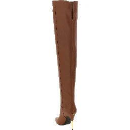 Brown Calfskin Over The Knee