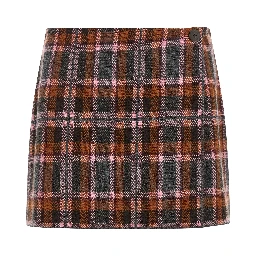 Brown Wool Long Skirt
