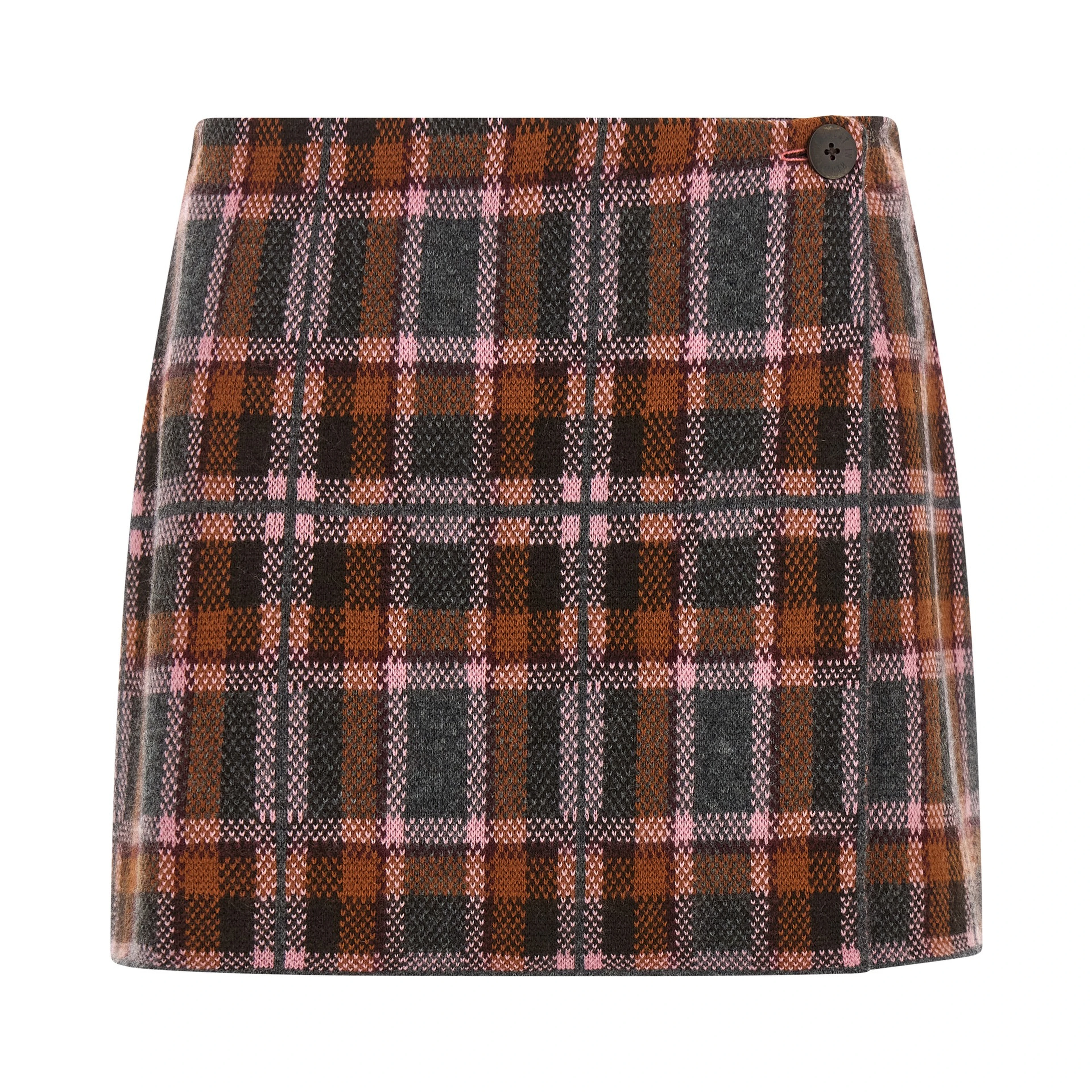 Brown Wool Long Skirt