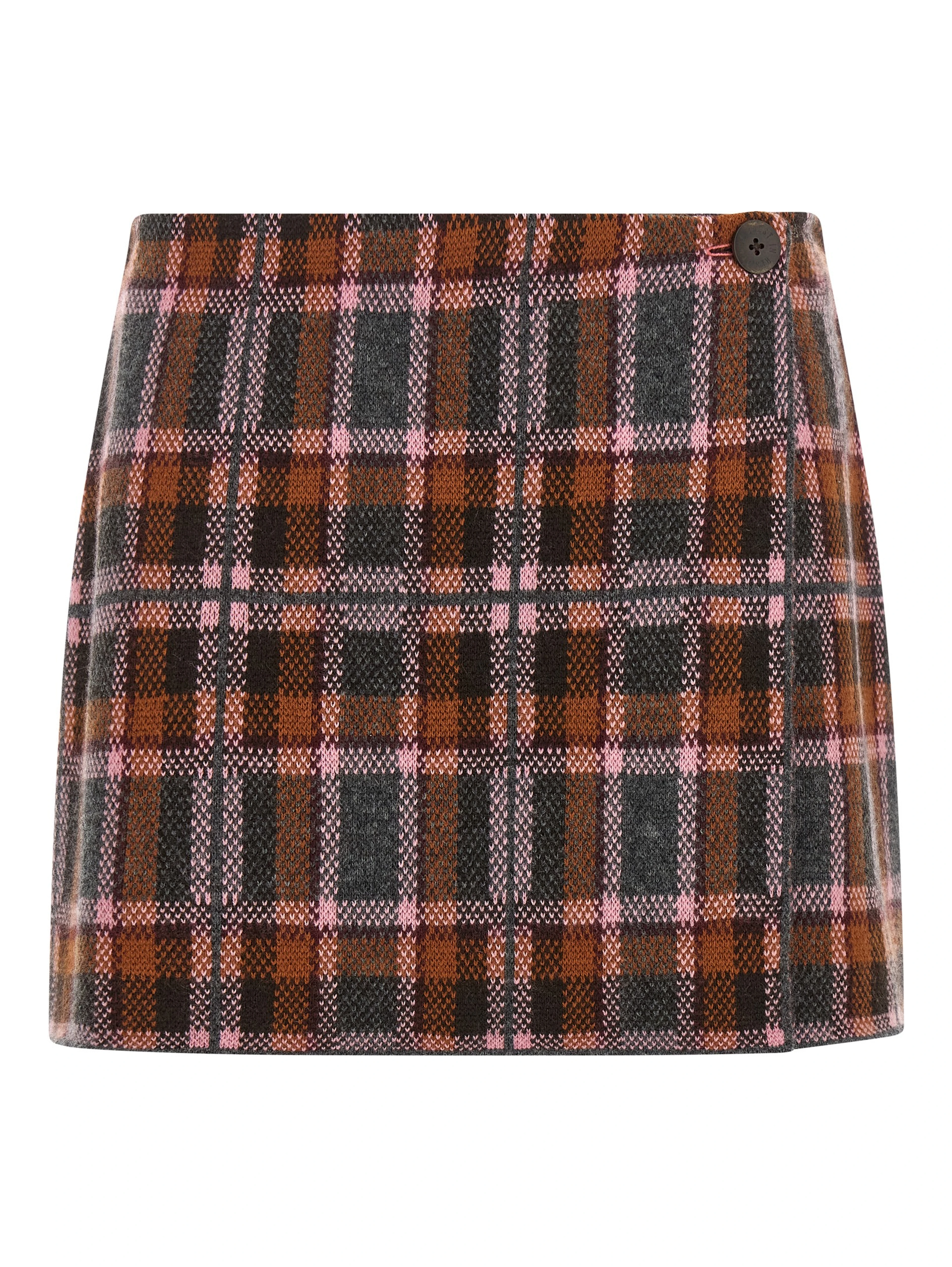 Brown Wool Long Skirt