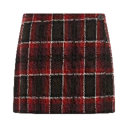 Red Wool Long Skirt