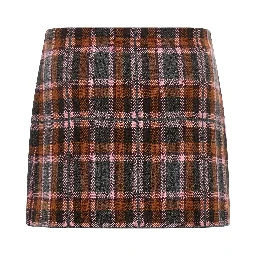 Brown Wool Long Skirt