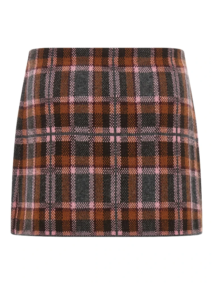 Brown Wool Long Skirt alternative