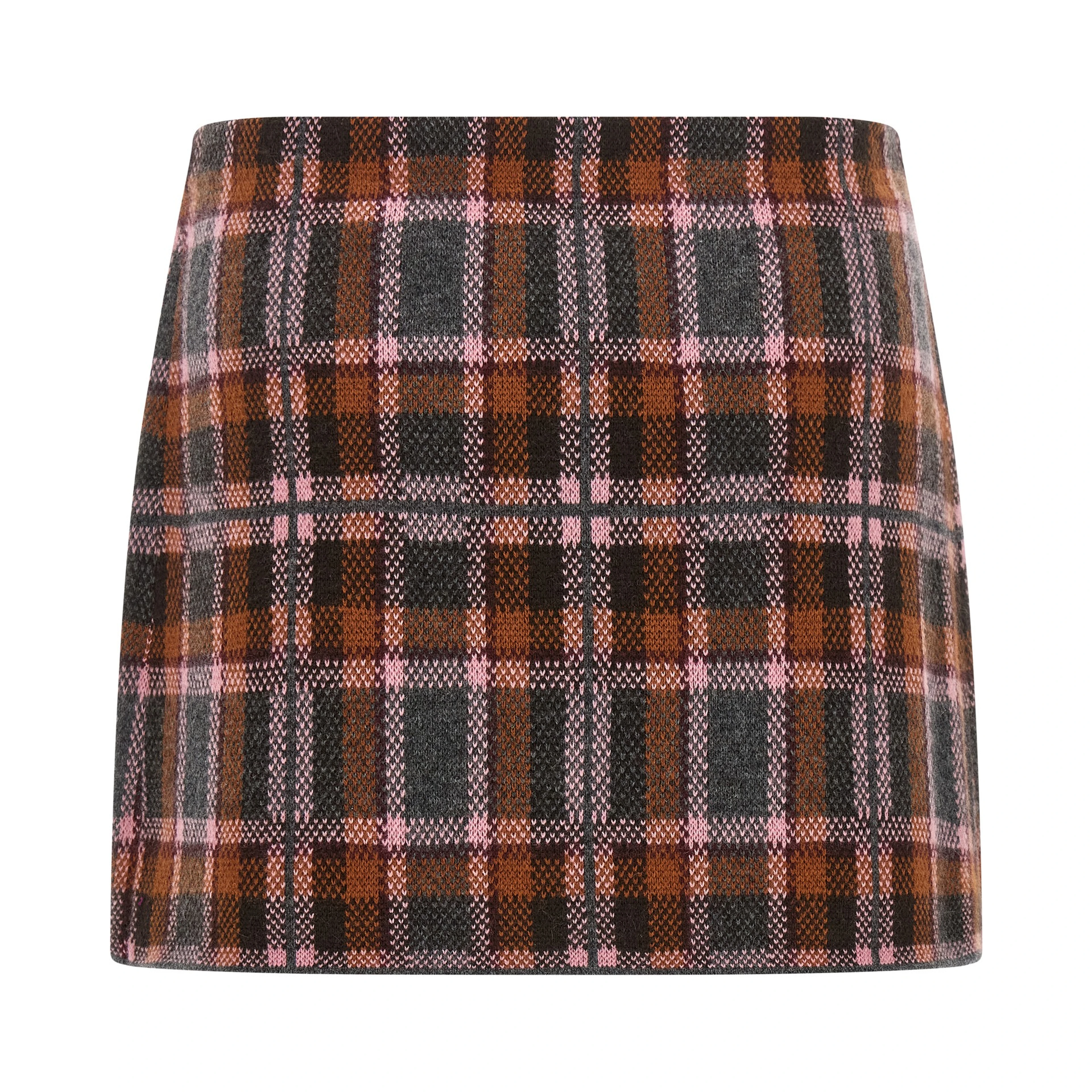 Brown Wool Long Skirt