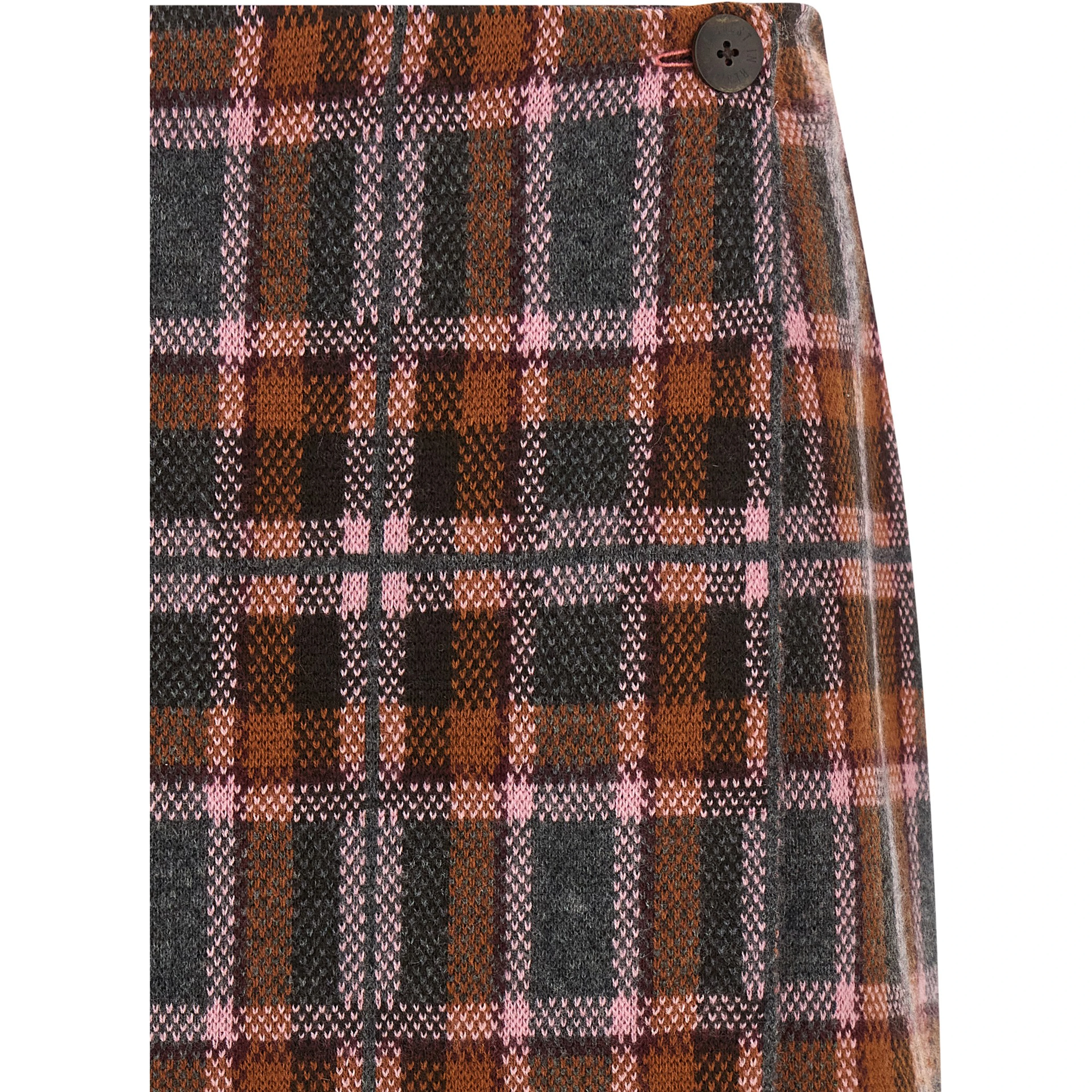 Brown Wool Long Skirt