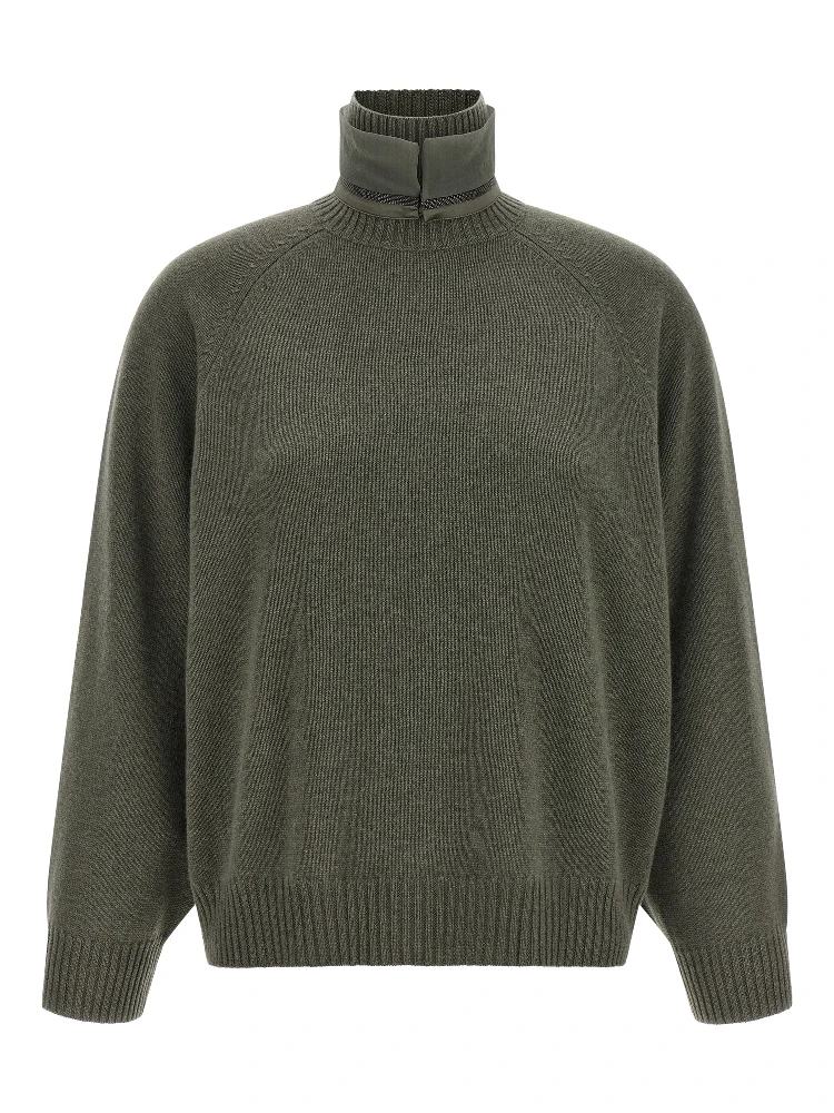 Bicolor Cashmere Cardigan