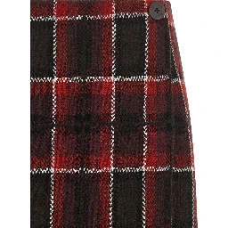Red Wool Long Skirt