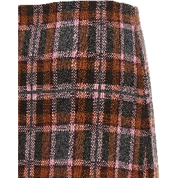 Brown Wool Long Skirt