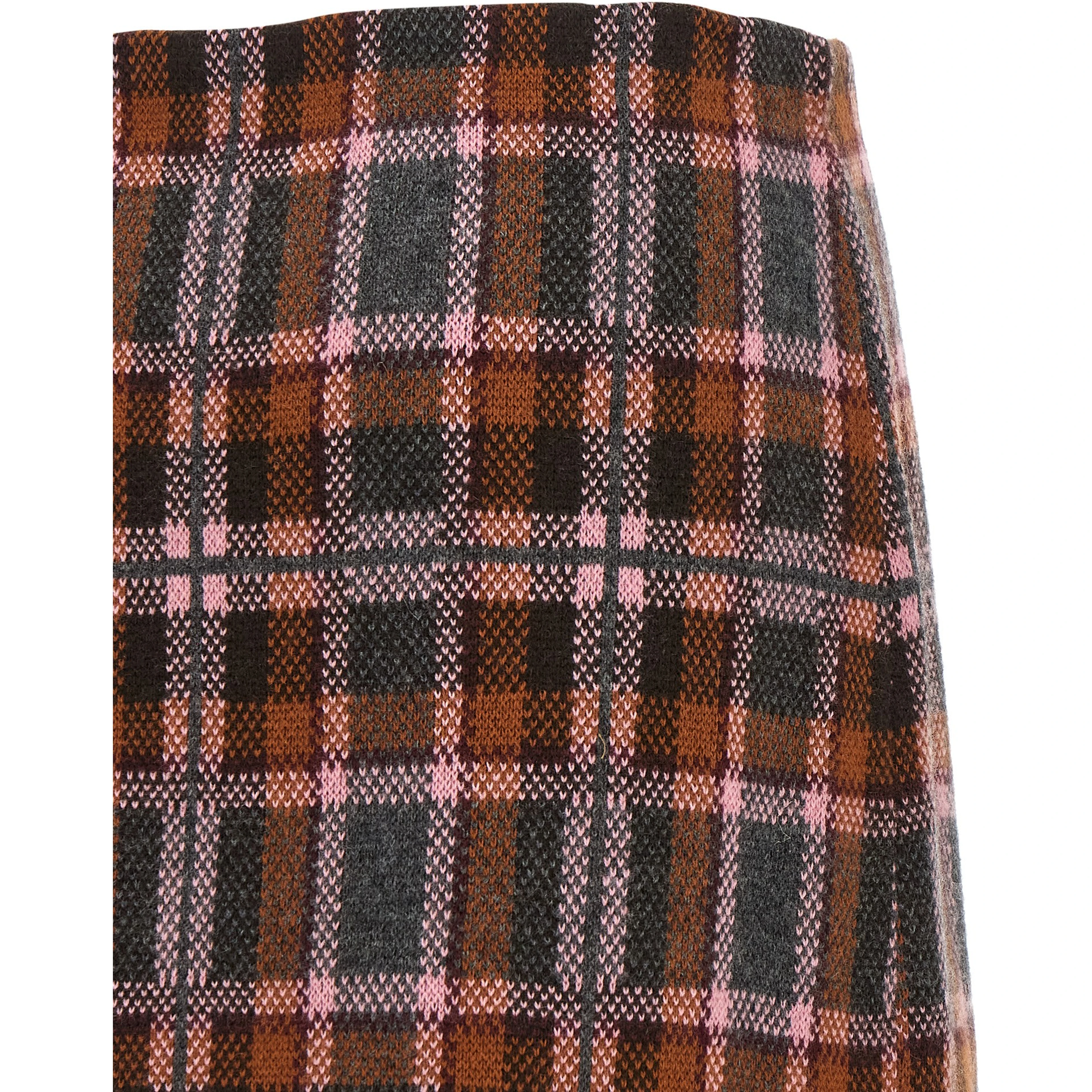 Brown Wool Long Skirt