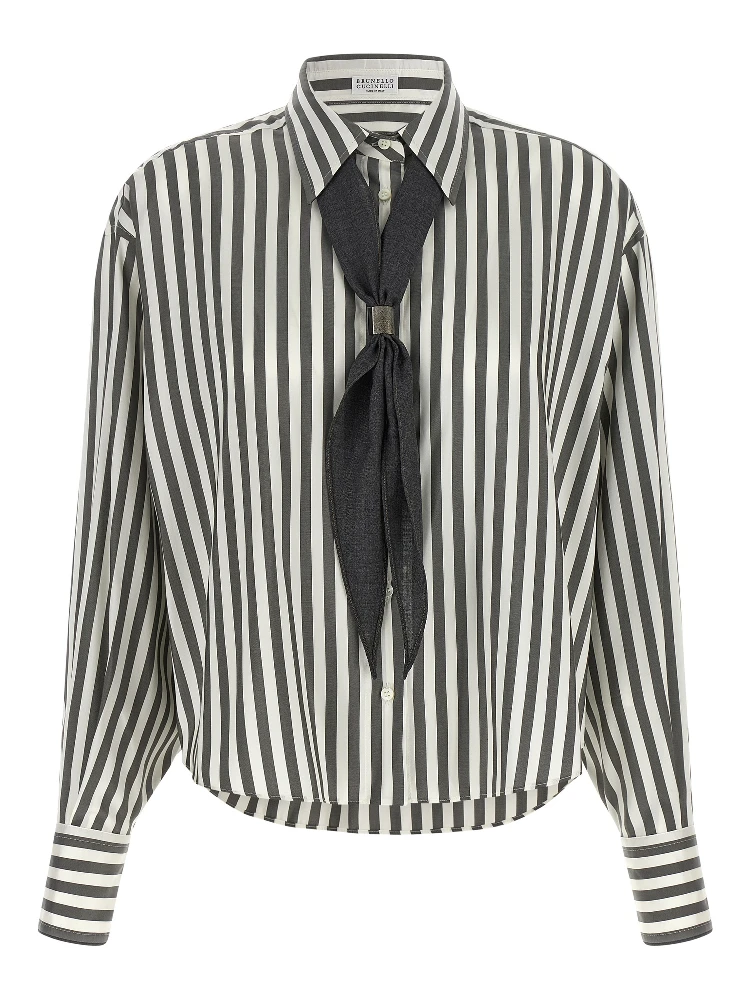 Bicolor Silk Blouse
