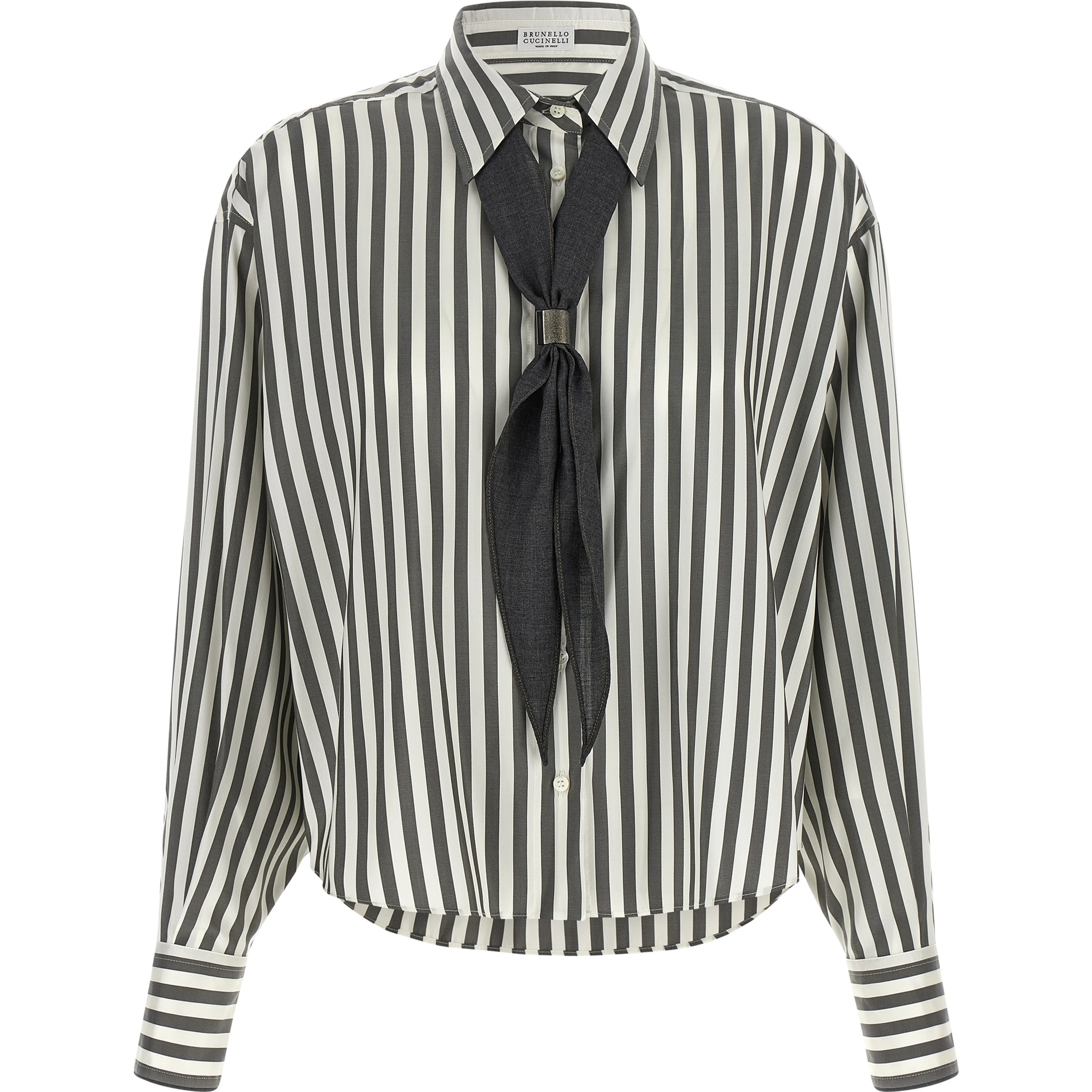 Bicolor Silk Blouse