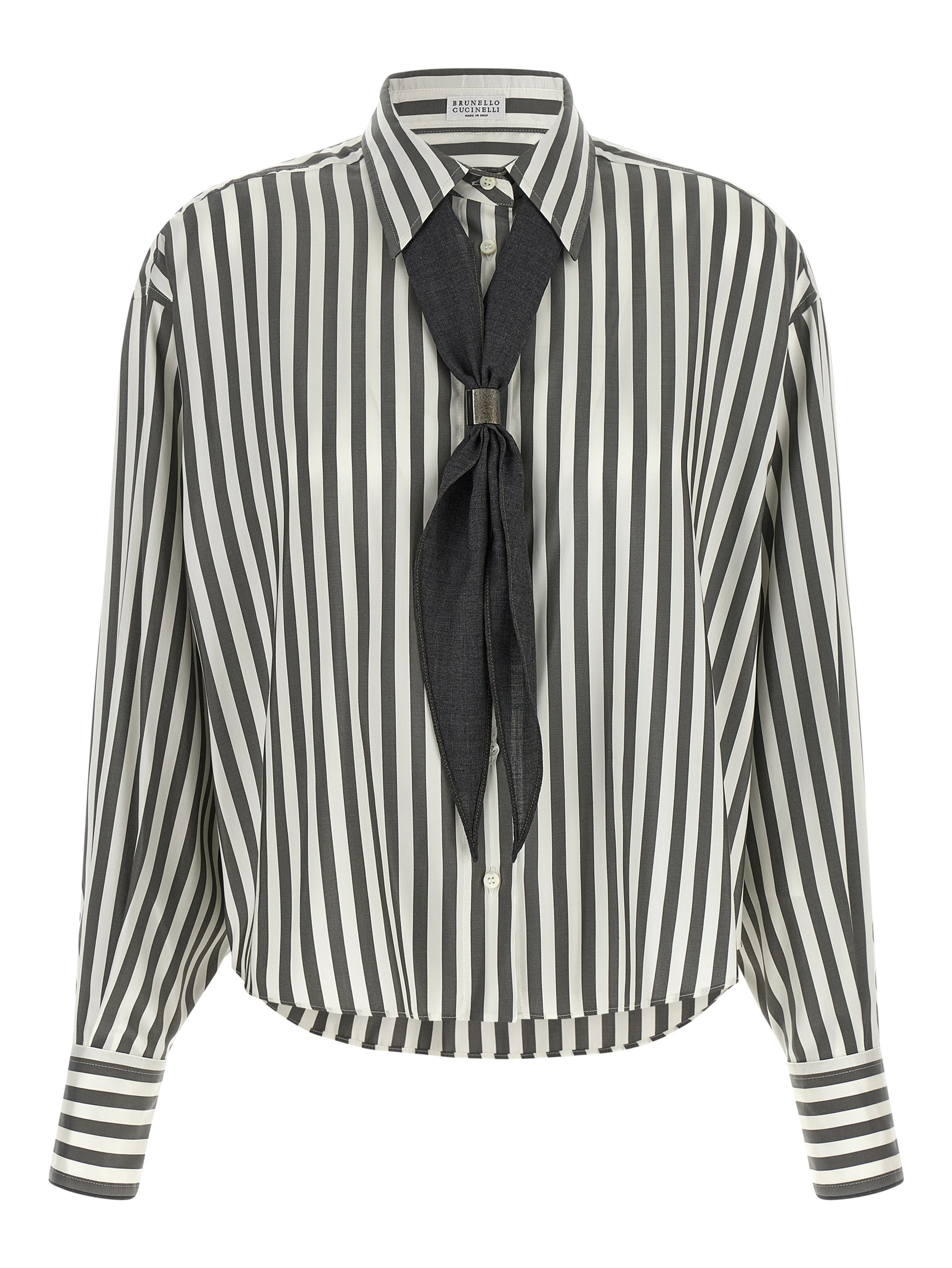 Bicolor Silk Blouse
