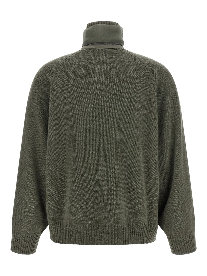 Bicolor Cashmere Cardigan
