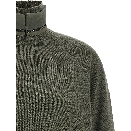 Bicolor Cashmere Cardigan